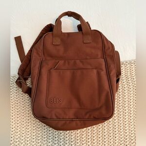 BEIS Maple Brown Expandable Backpack